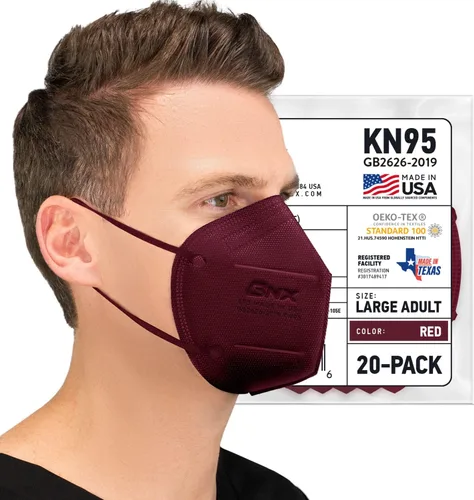 Vista 21 de AccuMed BNX KN95 Face Masks Made in USA (Adult Large, Adult Medium, Kids Small) (Earloop) (Model: E95/E95M/E95S)