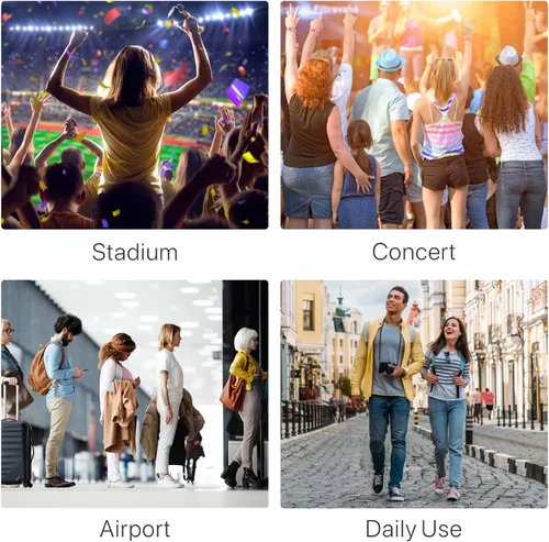 Vista 8 de PACKISM Bolsa transparente aprobada para estadios Monederos transparentes para mujeres, bolsa cruzada de estadio para conciertos y eventos