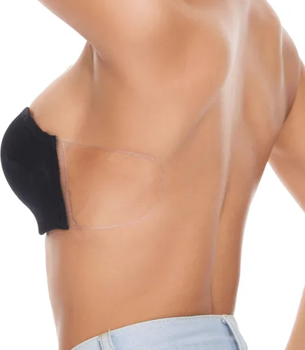 Vista 4 de JUST BEHAVIOR Brasier con realce de espalda descubierta, sin tirantes, reutilizable, adhesivo de elevación para uso diario, para mujer con encaje
