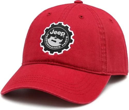 Vista 10 de Jeep Sombrero Performance Parts Gear Logo Gorra de béisbol pesada de sarga Negro