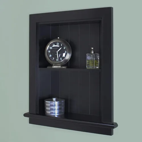 Fox Hollow Furnishings Aiden - Botiquín de repuesto de pared empotrada de 14 x 18 pulgadas, inserto de gabinete de baño en la pared