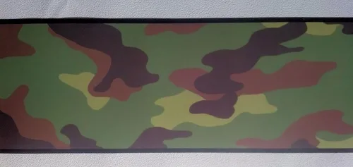 Vista 2 de Camuflaje Camo Papel pintado pared frontera - Verde
