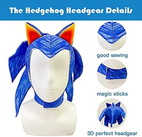 Vista 5 de Disfraz de erizo de lujo para niños disfraz de cosplay de dibujos animados disfraz de juego de simulación unisex