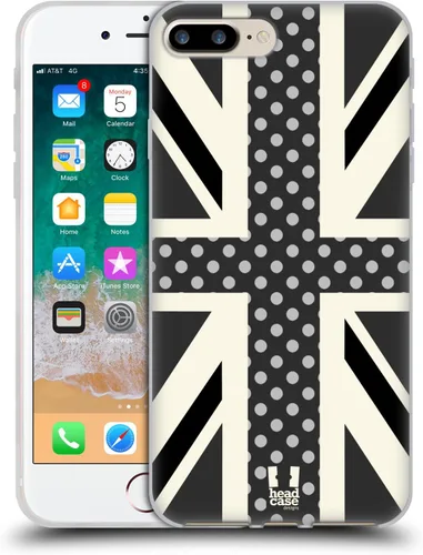Vista 315 de Head Case Designs Blue Gingham Union Jack Collection - Funda de gel suave compatible con Apple iPhone 7 Plus/iPhone 8 Plus