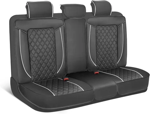 Vista 32 de MotorBox Meridian Series - Fundas de asiento de piel napa, fundas clásicas de asiento delantero, de piel sintética de alta calidad, color beige