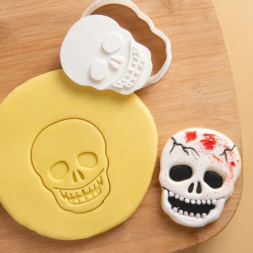 Vista 43 de Flycalf Cortadores de galletas de Halloween, formas de sombrero de bruja con sellos de émbolo, accesorios de horneado de ácido poliláctico