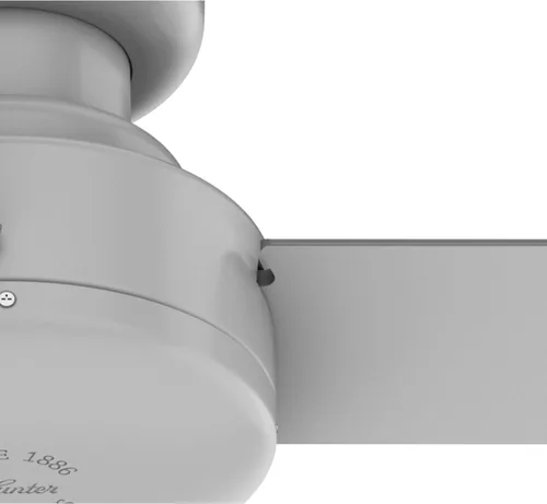 Vista 10 de Hunter - Presto - Ventilador de techo de perfil bajo para interiores, control de pared, 52 pulgadas, gris paloma, estilo casual, ventiladores