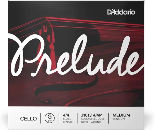 Vista 10 de D'Addario Prelude Cuerda Sol para violonchelo individual, 1/2 de escala, tensión media