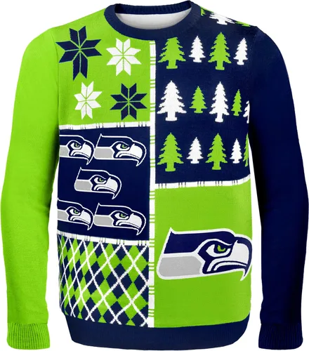 Vista 7 de FOCO NFL Unisex-Adult NFL Busy Block Ugly Sweater