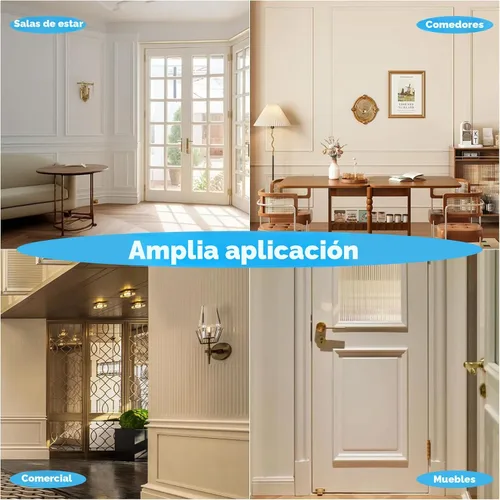 Vista 10 de Art3d - Juego de 6 molduras precortadas para pared, paneles de revestimiento para montar, para interior, sala de estar, dormitorio, se instalan