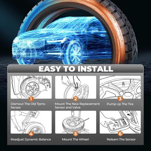 Vista 9 de Jsueng Sensor de monitoreo de presión de neumáticos TPMS preprogramado, 4 piezas, compatible con el modelo Subaru, Legacy Outback, Crosstrek