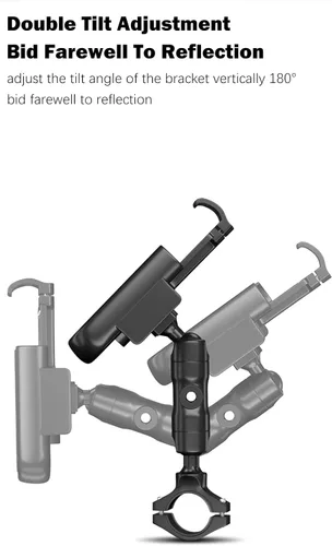 Vista 3 de GUB P50 Bicicleta y Motocicleta Universal Bicicleta Manillar Teléfono Soporte Ajustable Soporte de Teléfono