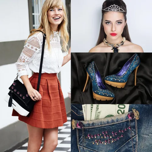 Vista 4 de Hot Fix - Diamantes de imitación de cristal con parte trasera plana, gemas de diamantes de imitación de 0.079 pulgadas (6ss 2880 piezas, amatista)