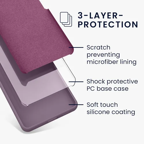 Vista 280 de kwmobile Funda Compatible con Google Pixel 6 Pro - Funda de teléfono de silicona TPU con acabado suave - Azul Arrecife