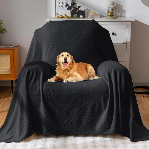 Vista 22 de Funda impermeable para silla reclinable, lavable de terciopelo de doble cara y patrón reversible, para sofá, cama, automóvil y sofá, protección