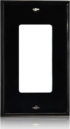 Vista 2 de Faith Cubierta decorativa para interruptor de luz o placa de pared de toma de receptáculo, 1 banda de 4.55 x 2.75 pulgadas, termoplástico de Negro