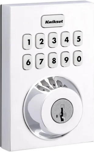 Vista 8 de Kwikset Home Connect 620 - Cerradura inteligente de pestillo con tecnología Z-Wave, funciona con Ring Alarm, Samsung SmartThings y más, requiere