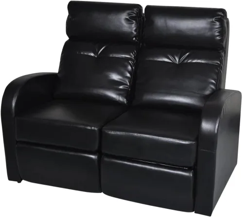 Silla reclinable para sala de estar, sofá reclinable individual ajustable de piel sintética, asiento de cine en casa, silla de lectura para negro-D