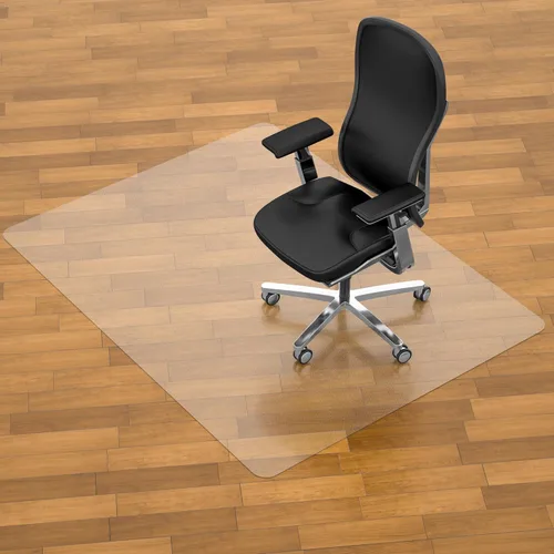 Vista 8 de 100pointONE Tapete para silla de oficina para suelo de madera dura, 60 x 46 pulgadas, tapete transparente para silla de escritorio para suelos