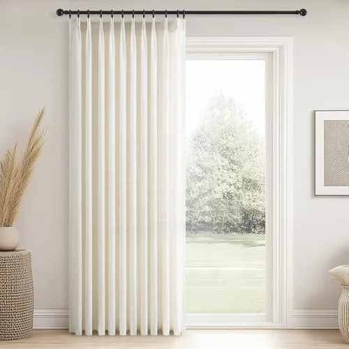 Vista 15 de Topfinel Cortinas de Lino Beige Blanco con Pliegues Pinzados para Dormitorio de 72 Pulgadas de Largo, Juego de 2 Paneles, Filtrado de Luz Semi