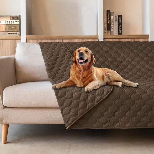 Vista 40 de gogobunny Funda de cama 100 % impermeable de doble cara para perro, manta para mascotas, sofá, protector de muebles para niños, perros y gatos, Azul