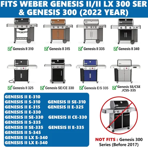 Vista 3 de Genesis II Grill Replacement Parts for Weber Genesis II E-310 E-315 GS4, 66095 Grates 66032 Flavorize Bars 66685 Heat Deflector for Weber Genesis II