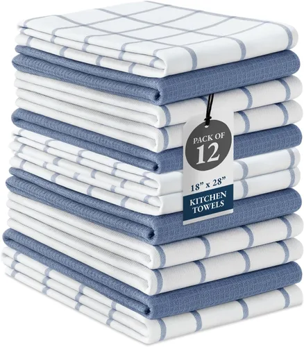 Vista 57 de LANE LINEN Paños de cocina 100% algodón, ultra suaves, absorbentes, de secado rápido, toallas de cocina, paños de lavado multitejido