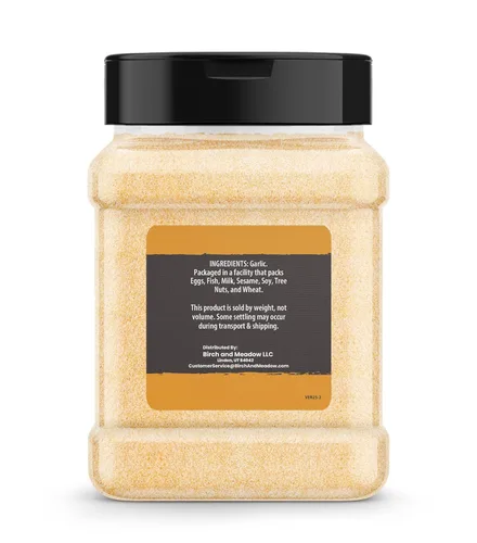 Vista 2 de Birch & Meadow Ajo granulado, 9.6 oz, dientes de ajo molidos, versátil