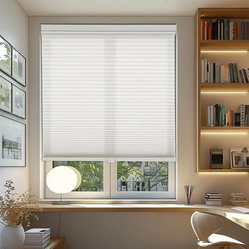 Vista 3 de Changshade Persianas celulares con filtro de luz sin cables, persianas de arriba hacia arriba hacia arriba para ventanas, persianas plisadas