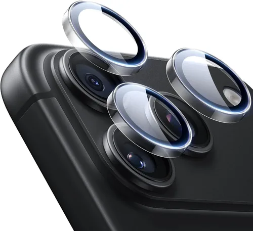 Vista 14 de ESR Protector de lente de cámara para iPhone Duo, 1 paquete, negro