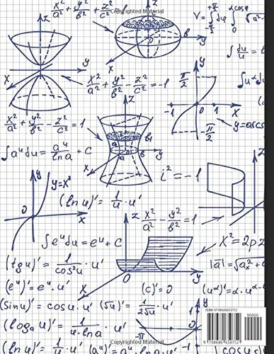 Vista 2 de Graph Paper Notebook Quad Ruled 5x5 Composition Notebook 100 pages(8.5 in x 11 in) 5 squares per inch Grid Paper Journal, Diary Gift for Math