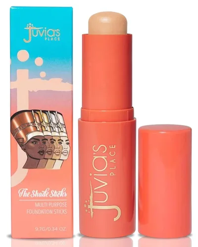 Vista 10 de Juvia's Place The Shade Stick Foundation Aberdeen - Muy ligera con matiz neutro para tonos de piel claros a claros, cobertura para base, corrector