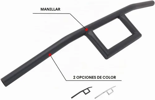 Vista 10 de AnXin - Manillar de motocicleta de 7/8 pulgadas, estilo Cafe Racer Box Window Attack, 22 mm, universal para Cruiser Bobber, aplicación Negro