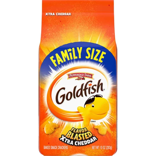 Vista 10 de Goldfish Galletas de queso cheddar, bolsa de 10 onzas