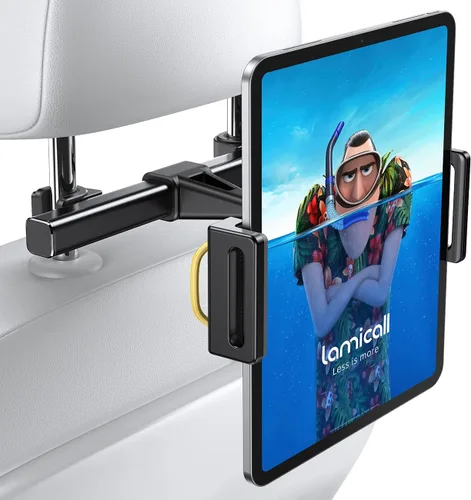 Lamicall Soporte para reposacabezas de tableta de automóvil, soporte para reposacabezas de asiento trasero de automóvil, soporte para tableta para