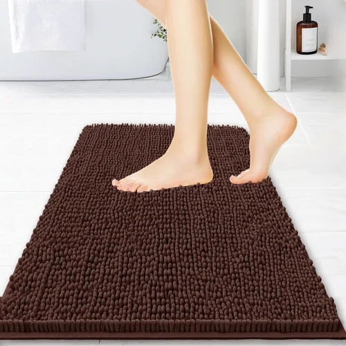 Vista 48 de BOANKODU Alfombras de Baño 47x17, Alfombras de Baño Extra Suaves y Absorbentes de Chenilla, Respaldo de PVC de Secado Rápido, Alfombras de Baño