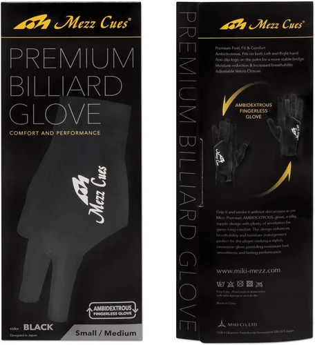 Vista 7 de MEZZ - Guante de billar de alta calidad, se adapta a cualquier mano (borgoña, talla XS)