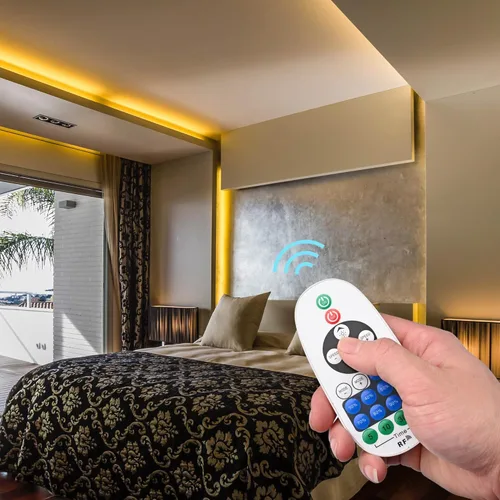 Vista 6 de Yescom DEL-CON01 Controller with 23-Key Remote for Warm White LED Strip Neon Rope Lights Models DEL-D50W, DEL-D100W Only