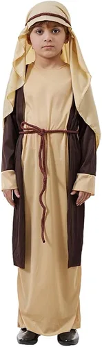Vista 3 de EraSpooky Disfraz de San José para niños, vestido religioso bíblico para niños