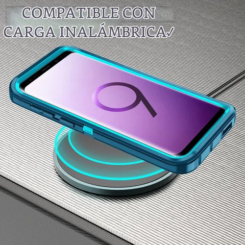 Vista 6 de Funda para Galaxy S9, resistente a prueba de golpes, a prueba de polvo/caídas, 3 capas, protección de cuerpo completo, funda resistente para Galaxy