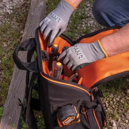 Vista 5 de KLEIN TOOLS 60583 - Guantes de trabajo, guantes de punto resistentes a los cortes, ANSI A2, con revestimiento de nitrilo, tela HPPE, capacidad