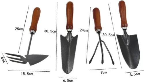 Vista 2 de VICASKY 1set Mini Iron Garden Tools Set Thicken Stoving Varnish Shovels for Planting Weeding Cultivating Durable and Lightweight Gardening Tools for