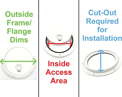 Vista 4 de DPI Marine Tapa de acceso pull-up de 8 pulgadas DPPULL8 (fabricada en Estados Unidos)