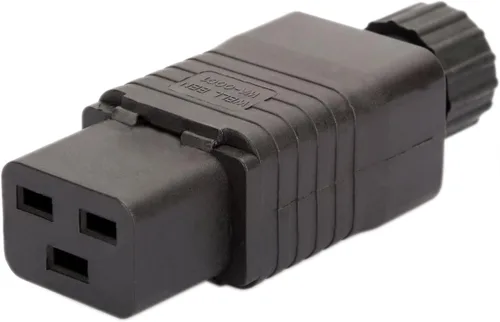 Vista 3 de Paquete de 2 adaptadores de corriente IEC 320 C19, conector C19 enchufe hembra IEC C19, IEC 320 C19 hembra DIY adaptador de conector de alimentación