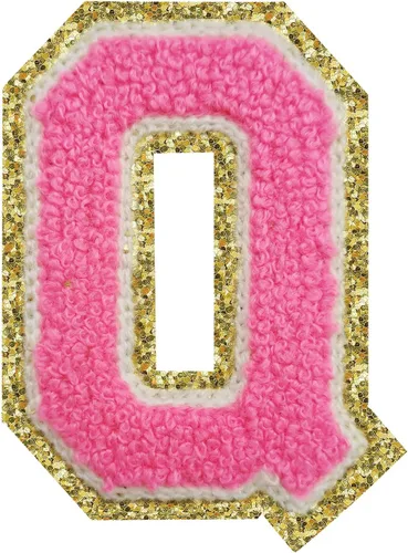 Vista 39 de 3Pcs Letter Patches Varsity Glitters Chenille,SPRT Iron on Blue Letter Patch,Alphabet Cloth Patch for Team Costume Decoration 3.1in Height S