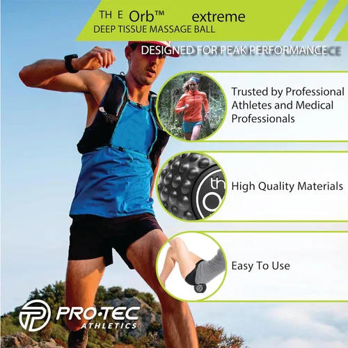 Vista 2 de Pro-Tec Athletics Orb Massage Balls, Vary in Size and Color, Deep Tissue Massage, Muscle Relief, Promotes Flexibility, Hamstring, Quadriceps, Calf