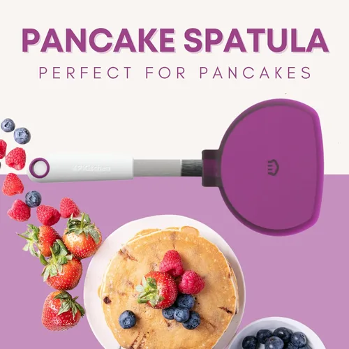 Vista 4 de KPKitchen Dispensador de masa para panqueques y espátula para panqueques, herramienta de hornear perfecta para cupcakes, gofres, crepes, pasteles