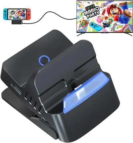 Switch Dock para Nintendo Switch y Switch OLED versión mejorada Dock portátil Nintendo Switch Dock Base de repuesto Nintendo Switch Estación de