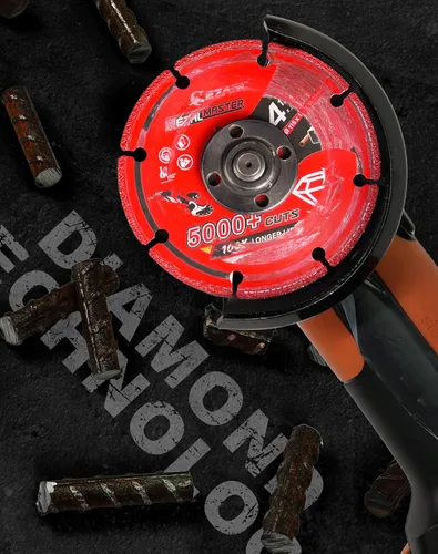 Vista 7 de Rueda de corte de diamante EZARC de 4 1/2 x 7/8 pulgadas para metal, rueda de corte con más de 5000 cortes en barras de refuerzo, acero, hierro