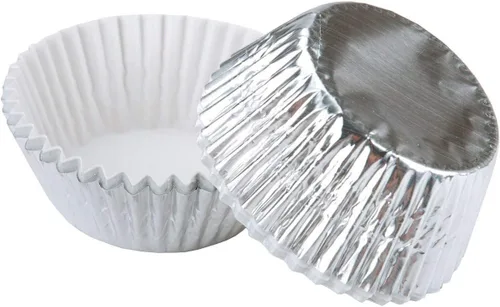 Vista 2 de Wilton Pastel 415-207 BAKECUPS PLATA FOIL 24CT, 2 pulgadas
